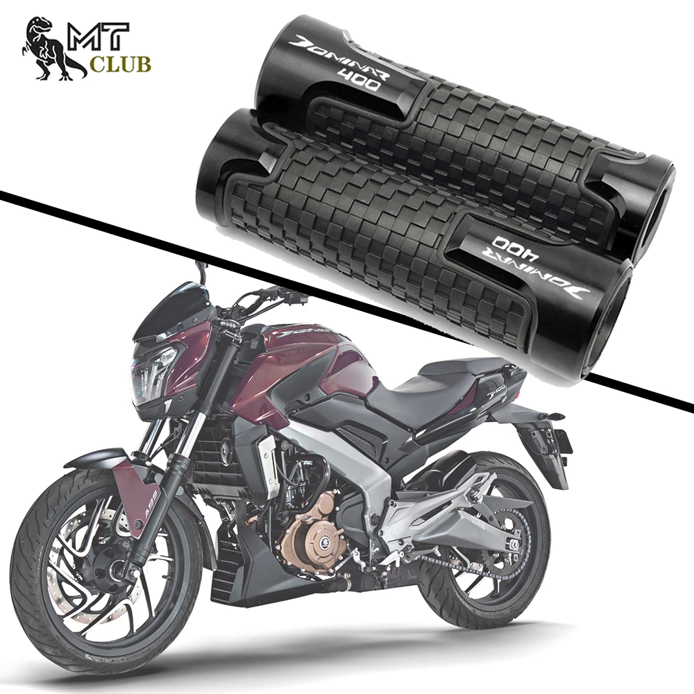 For Bajaj Dominar 400 Dominar400 7/8'' 22MM Motorcycle CNC Accessories Handlebar Hand Grips Bar End Gel Grip LOGO Dominar400