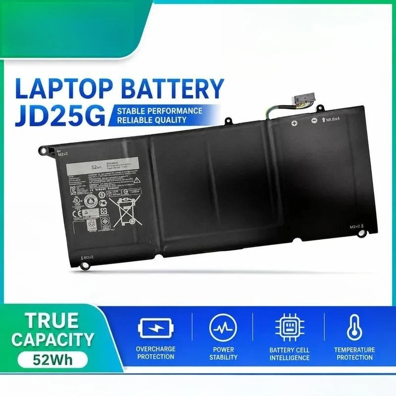 Laptop Battery for Dell JD25G XPS13 9350 9343 8350 P54G Replacement Rechargeable Li-ion Battery Pack for Notebook PC