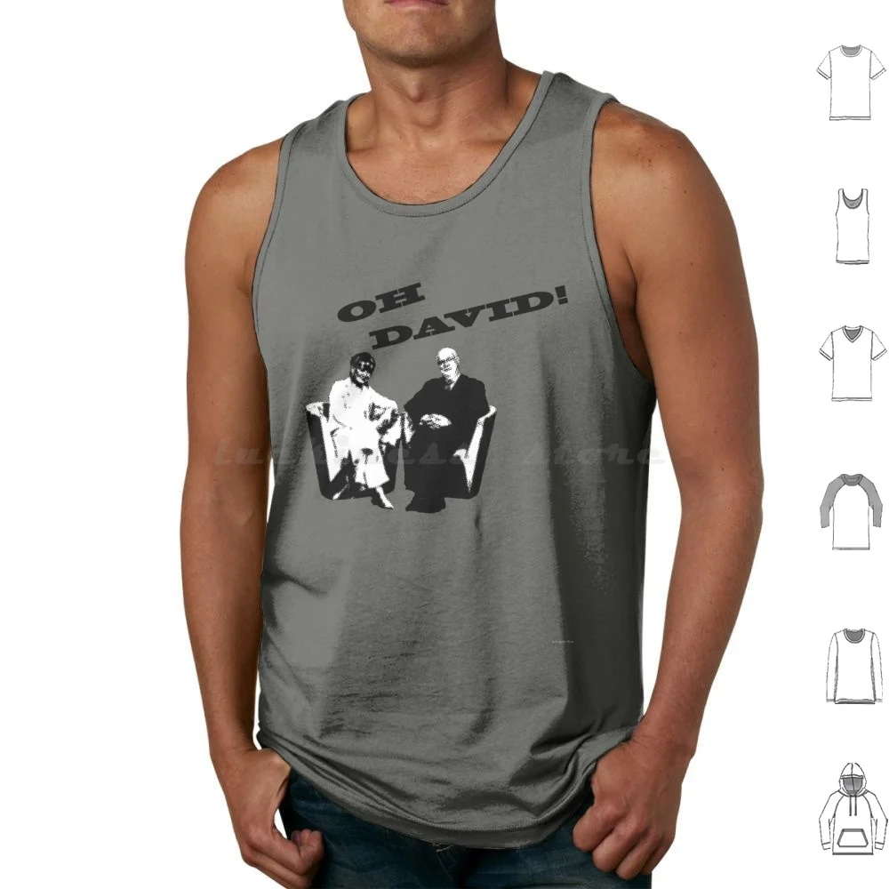 Oh David! Tank Tops Print Cotton Tv Abc At The Movies David Stratton Margaret Pomeranz