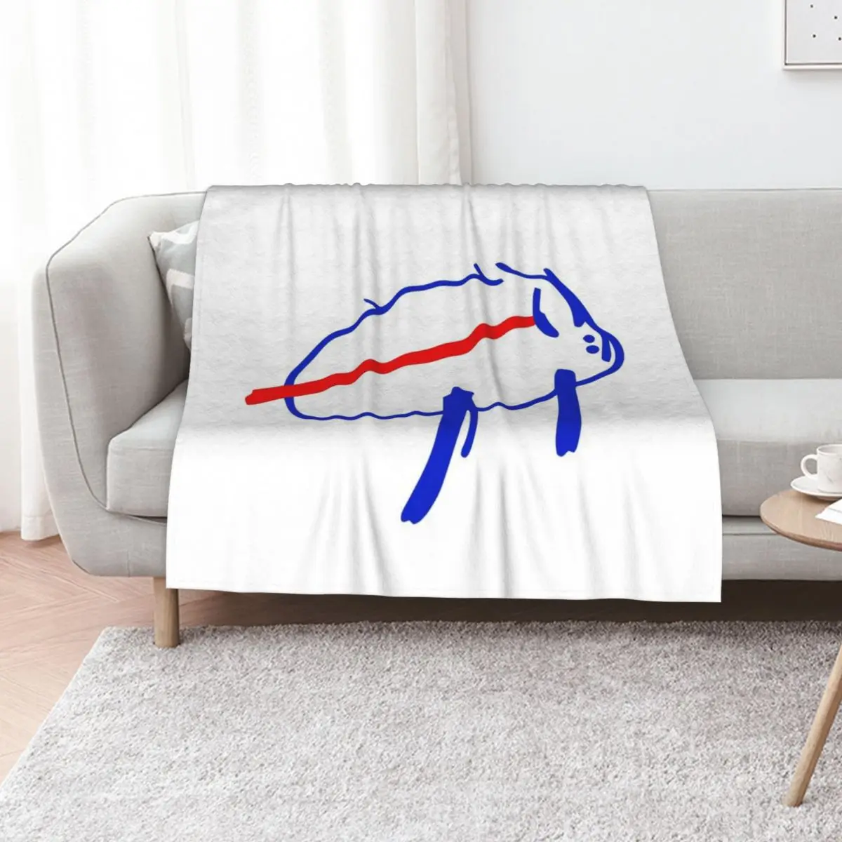 

Josh Allen Potato Buffalo Drawing Throw Blanket Sleeping Bag Beautifuls Decorative Beds Shaggy Blankets