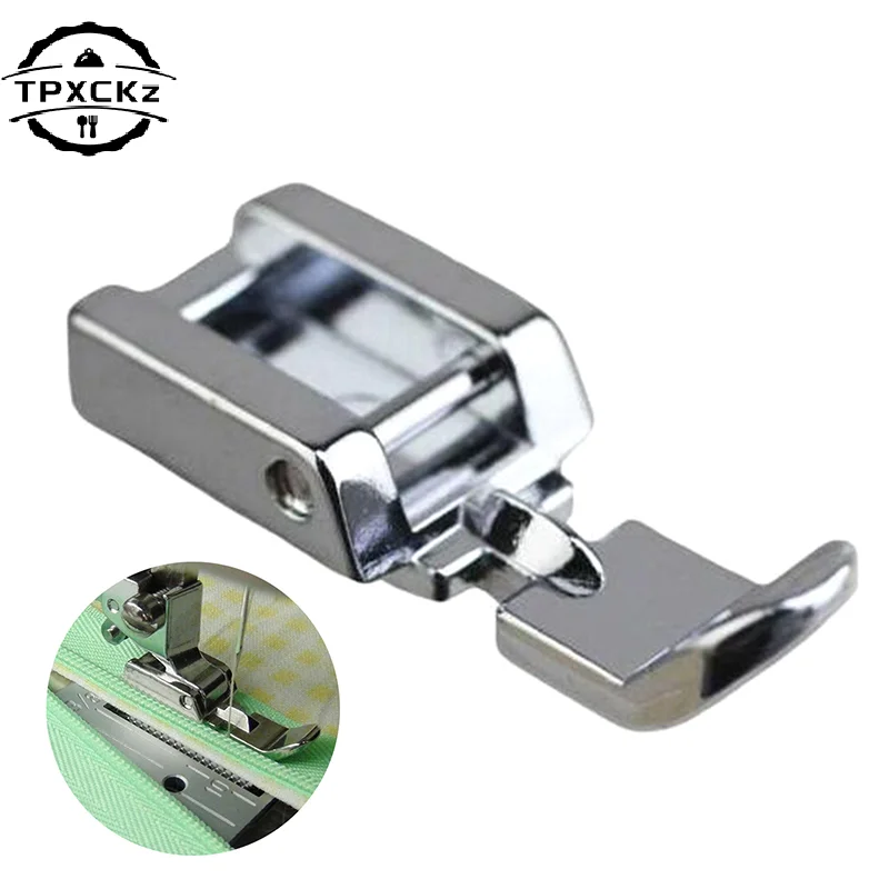 Zipper Sewing Machine Presser Foot Left Right Narrow Foot Compatible with Low Shank Snap On Singer Brother Sewing Accessories