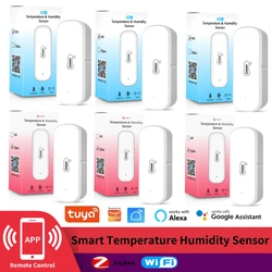 Tuya Zigbee WiFi Mini sensore intelligente di umidità della temperatura MiniPer il controllo dell'automazione domestica intelligente tramite Smart Life Alexa Google Home