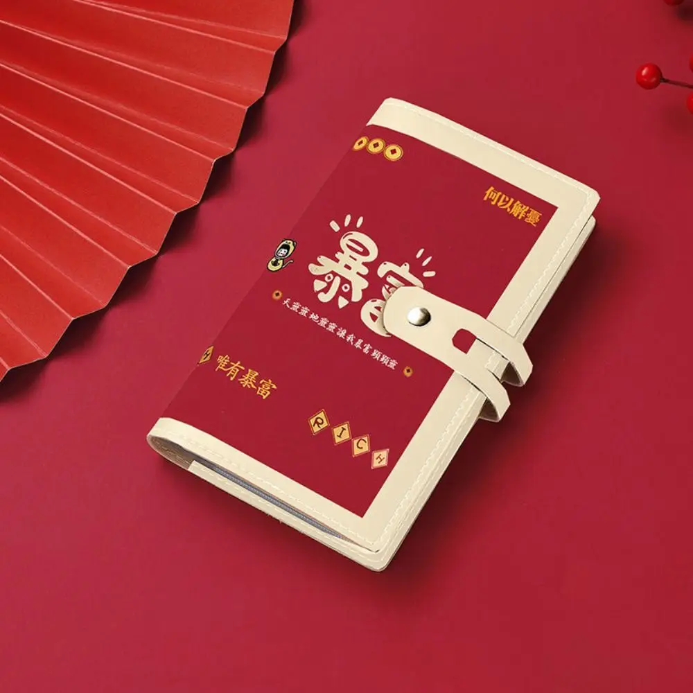 

Pu Leather Money Savings Challenges Waterproof Tear Resistant Envelope Challenge Binder Money Album Portable Card Holder