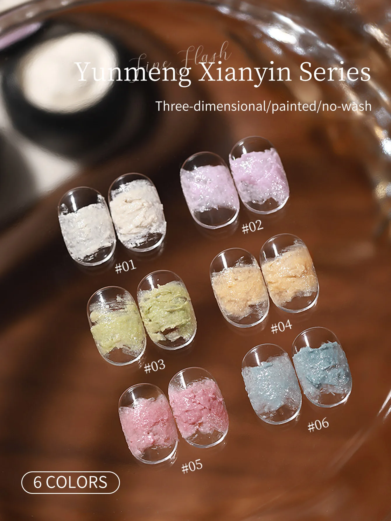 5ml No Wipe Matte Textured Gel Nail Polish - UV LED Cured 3D Painting Art Gypsum Gel Nail Salon DIY