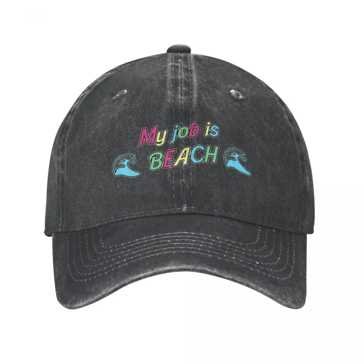 My Job Is Beach Kenergy Kenough Baseball Caps Outfit Vintage Distressed Washed 2023 New Film Headwear for Men Women Outdoor