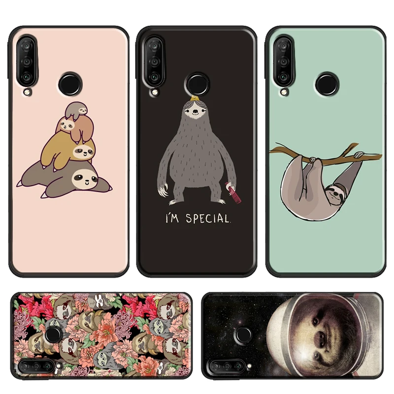 Sloth Stack Case For Huawei P Smart 2019 Z P30 Lite P20 P40 Pro Mate 20 Lite Nova 5T Honor 50 10i 8X 9X