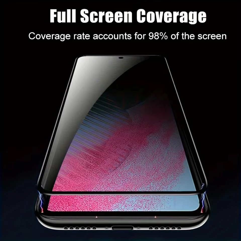 Cobertura Completa Mate Protector de Pantalla de Privacidad para iPhone 15 17 18 16 Pro 13 12 11 14 Pro Max 8 7 Plus 16e Air SE XS XR Película Anti-Espía 4