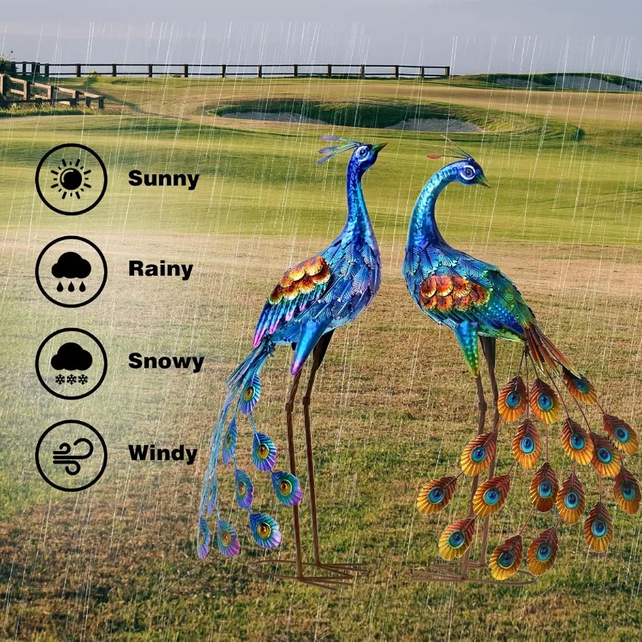 الطاووس حديقة تمثال والنحت المعادن الطاووس ساحة الفن الحديقة ديكور كبير الطيور حديقة المنحوتات والتماثيل للفناء الخلفي