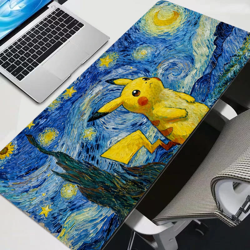 Large Mouse Pad Gamer Keyboard Mousepad Pc Computer Desk Mat Gaming Pad P-Pokemons P-Pikachu Mouse Mats For CS GO LOL 900x400