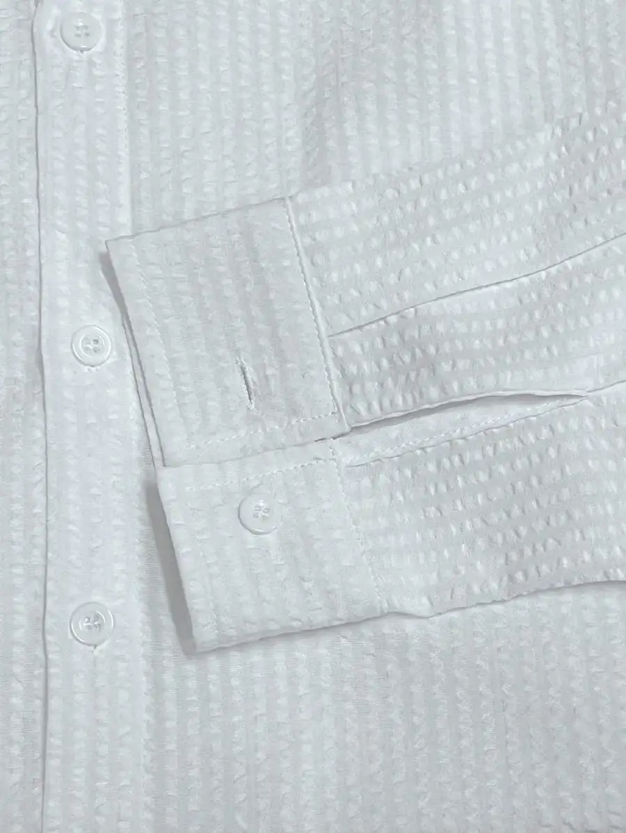 Herren Langarm-Streifenhemd mit Lockerem Schnitt Stilvolle Bequeme Freizeitkleidung für Alle Jahreszeiten Ideal für Outdoor-Aktivitäten – Detail 18
