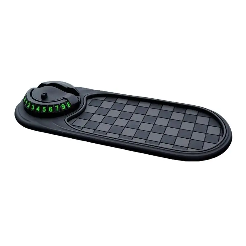 Car Phone Holder Non-Slip Adhesive Mat For Car 2 In 1 Dashboard Anti Slip Mat With Phone Mount 360-Degree Rotation
