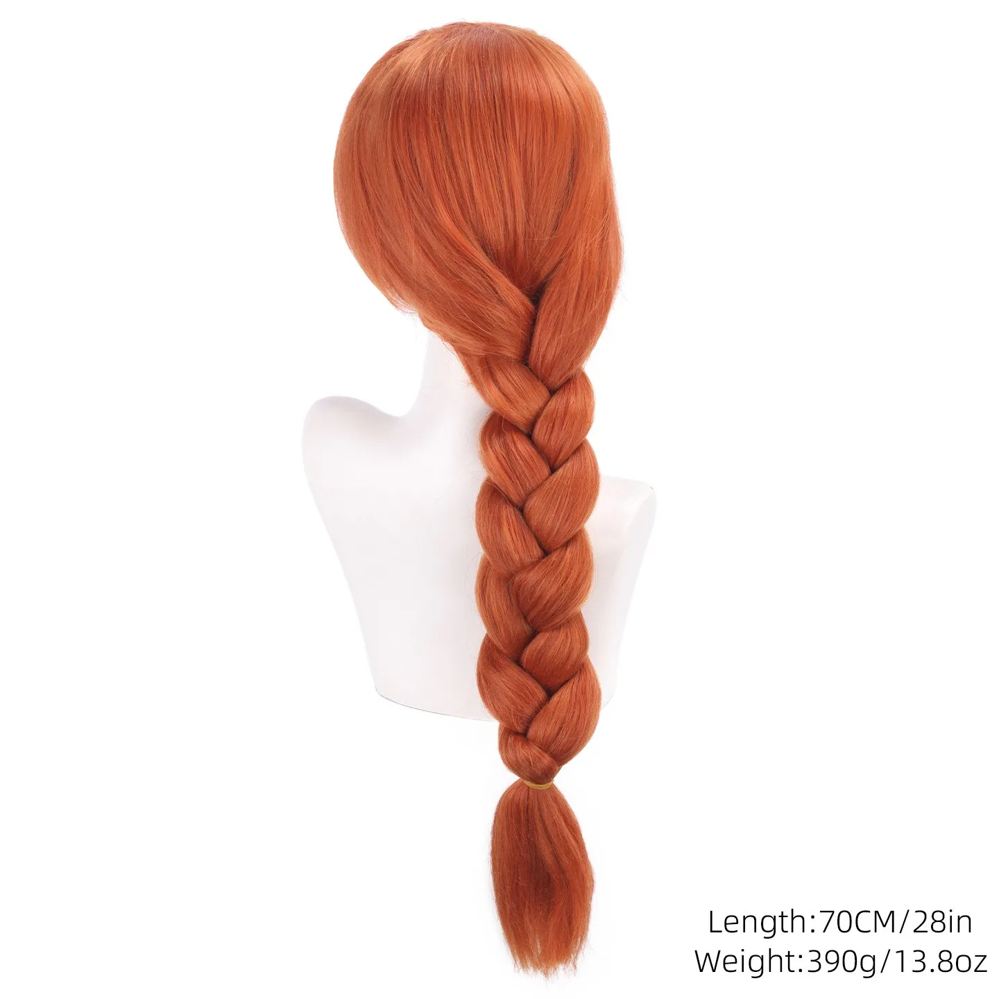 Peruka Fiona, 70 cm, długi warkocz, syntetyczna peruka do cosplayu, odporna na ciepło, do odgrywania ról.
