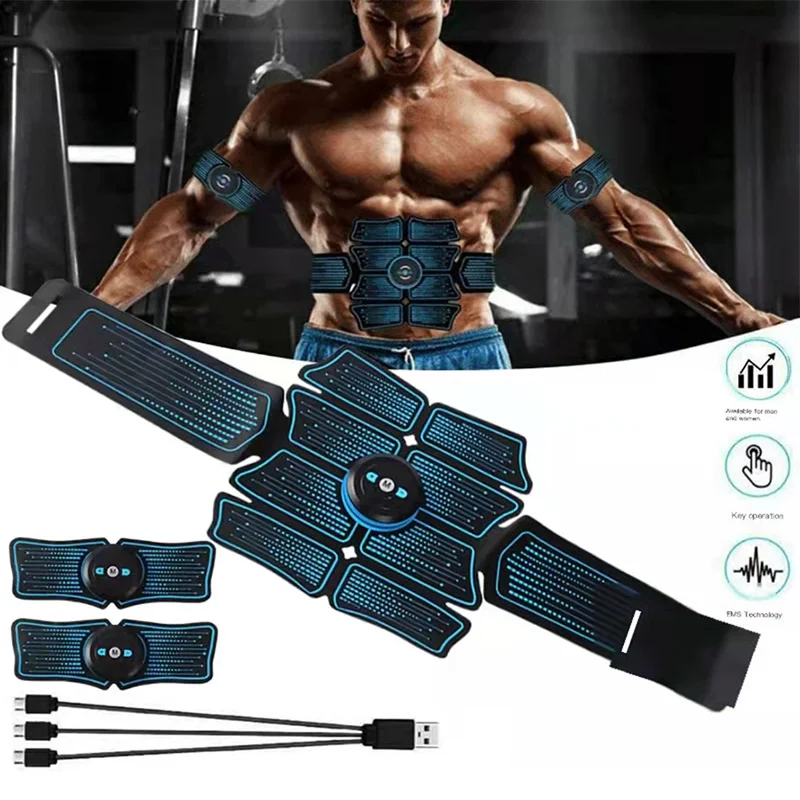 Electrical Muscle Stimulator Press Machine Abdominal Belt Electrostimulation Fitness Slimming  Trainer Fitness Equipment