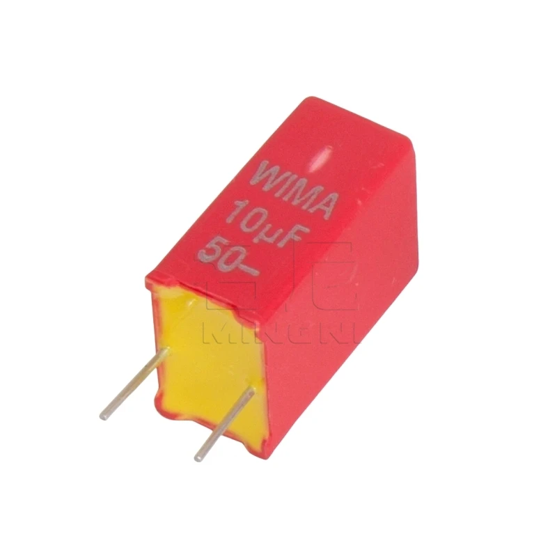 5ชิ้น50VDC MKS2 Wima ใหม่/30VAC 10UF ± 10% ± 5% P = 5มม. ตัวเก็บประจุแบบ MKS2B051001N00JSSD MKS2B051001N00KO00โพลีเอสเตอร์ (PET)