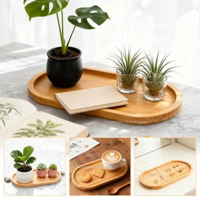 Bandejas de almacenamiento de múltiples contenedores, soporte dispensador de cosméticos para baño y baño, bandeja de madera de bambú, soporte para ollas de cocina y baño