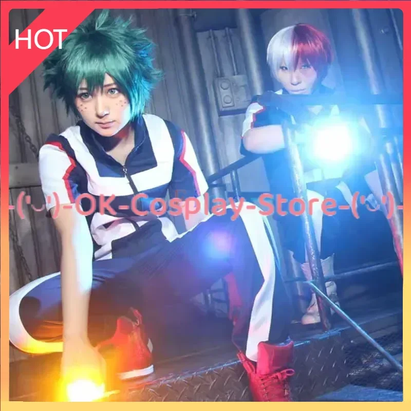 Bakugou Katsuki/Iida Tenya/Todoroki Shouto Cosplay Costume Boku No Hero Academia Sportswear Tops+Pants