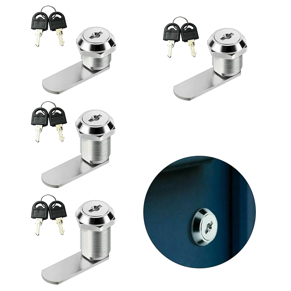 1 Set Cam Lock Security Lock 16-30mm Cam Lock Door Mail Box Furniture Locker With 2 Key For Home Dormitory