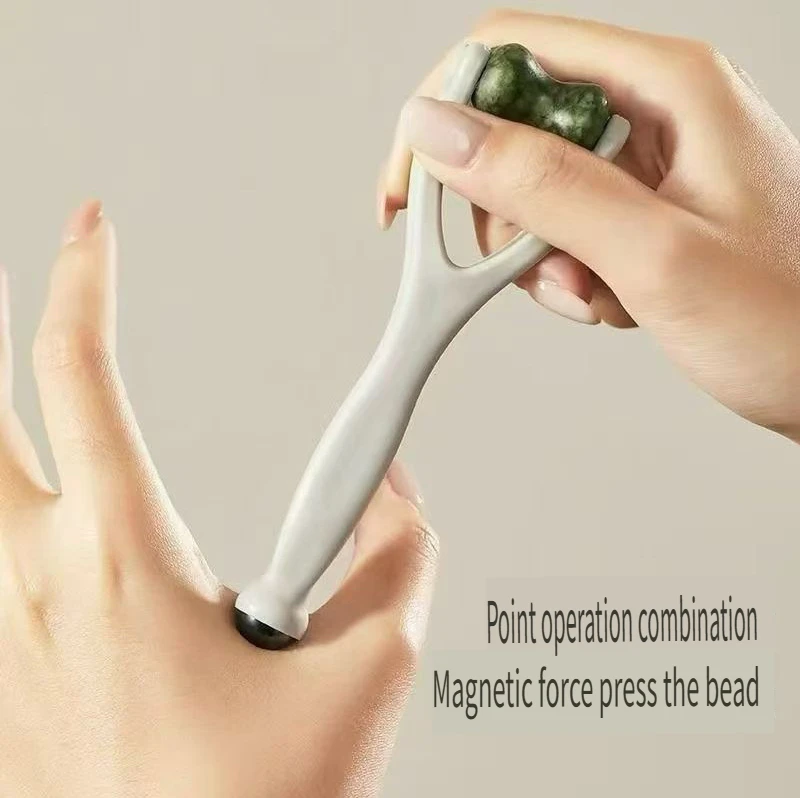 1pc Natural Jade Finger Massager - Jade Massage Stick for Hand Relaxation, Tension Relief Tool, Home Spa Wellness Massager