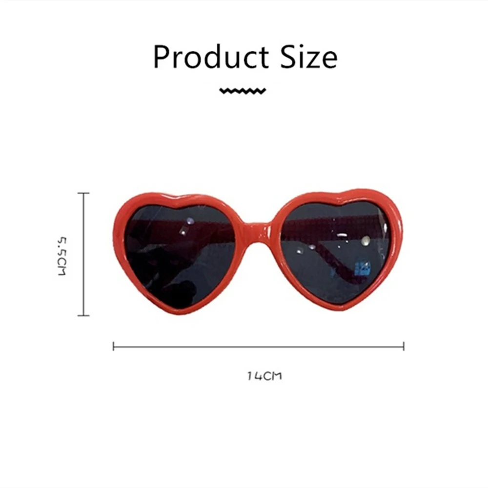 2024 Gafas de sol de corazón con montura grande, gafas de efectos especiales de amor, gafas de difracción de corazón, gafas de sol de fiesta con luz de espejo óptico