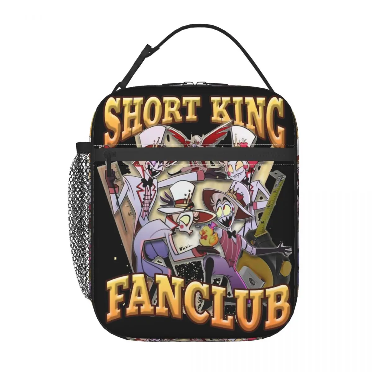 Lucifer Short King Fanclub Hazbin Hotels Product Insulated Lunch Bag School Food Box Portable Casual Cooler Thermal Bento Box