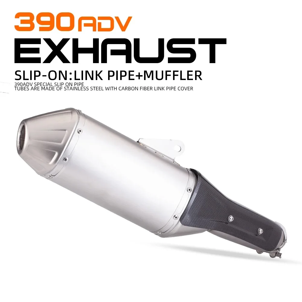 Motorcycle High - Efficiency Exhaust Muffler For KTM DUKE 250 390 Adventure 2020 to 2022 Link Pipe with link pipe