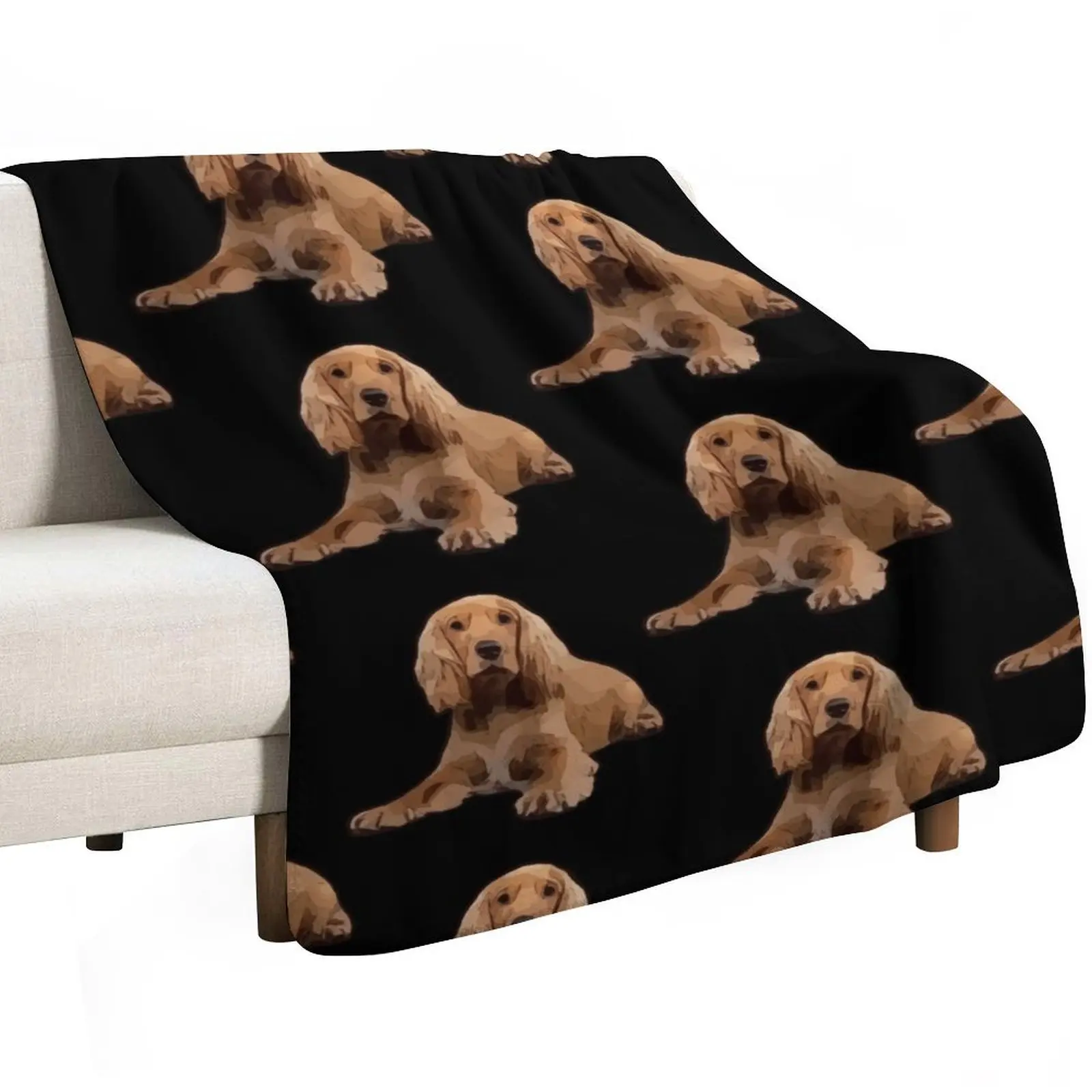 Cocker Spaniel Throw Blanket Baby Retros Large Plaid Heavy Quilt Blankets