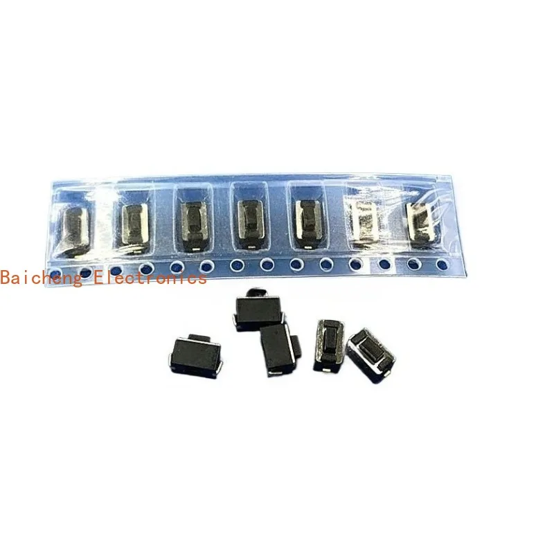 

100PCS 3.5 * 6 * 5 inner patch 2-pin touch black button self resetting micro button switch package