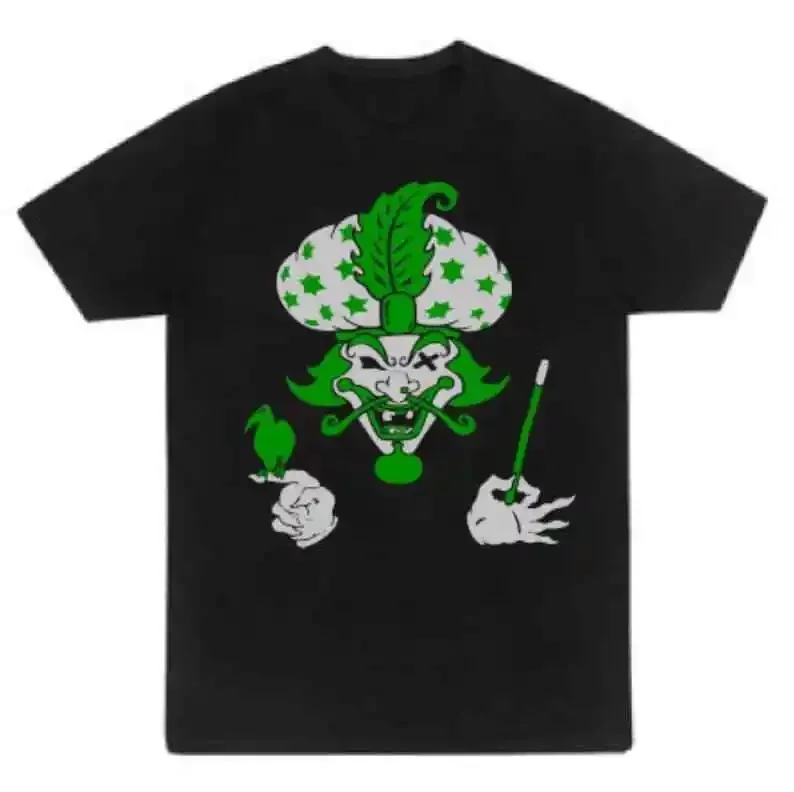 Icp The Great Milenko Green Print Hoodie New Rap Hip Hop Promo Merch Summer fashion New Arrival Cotton Short Sleeve style tops