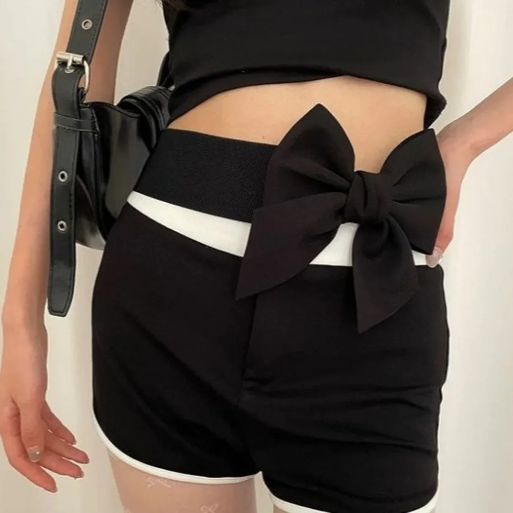 Cintura elastica vintage con fiocco grande Cintura larga in tessuto morbido Accessori per gonna con cintura per abito da sera dolce ed elegante