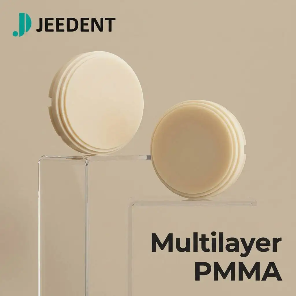 Dental Multilayer PMMA Disc 98mm VITA 16 Shades A1 A2 A3 for Temporary Crown Bridge Restoration