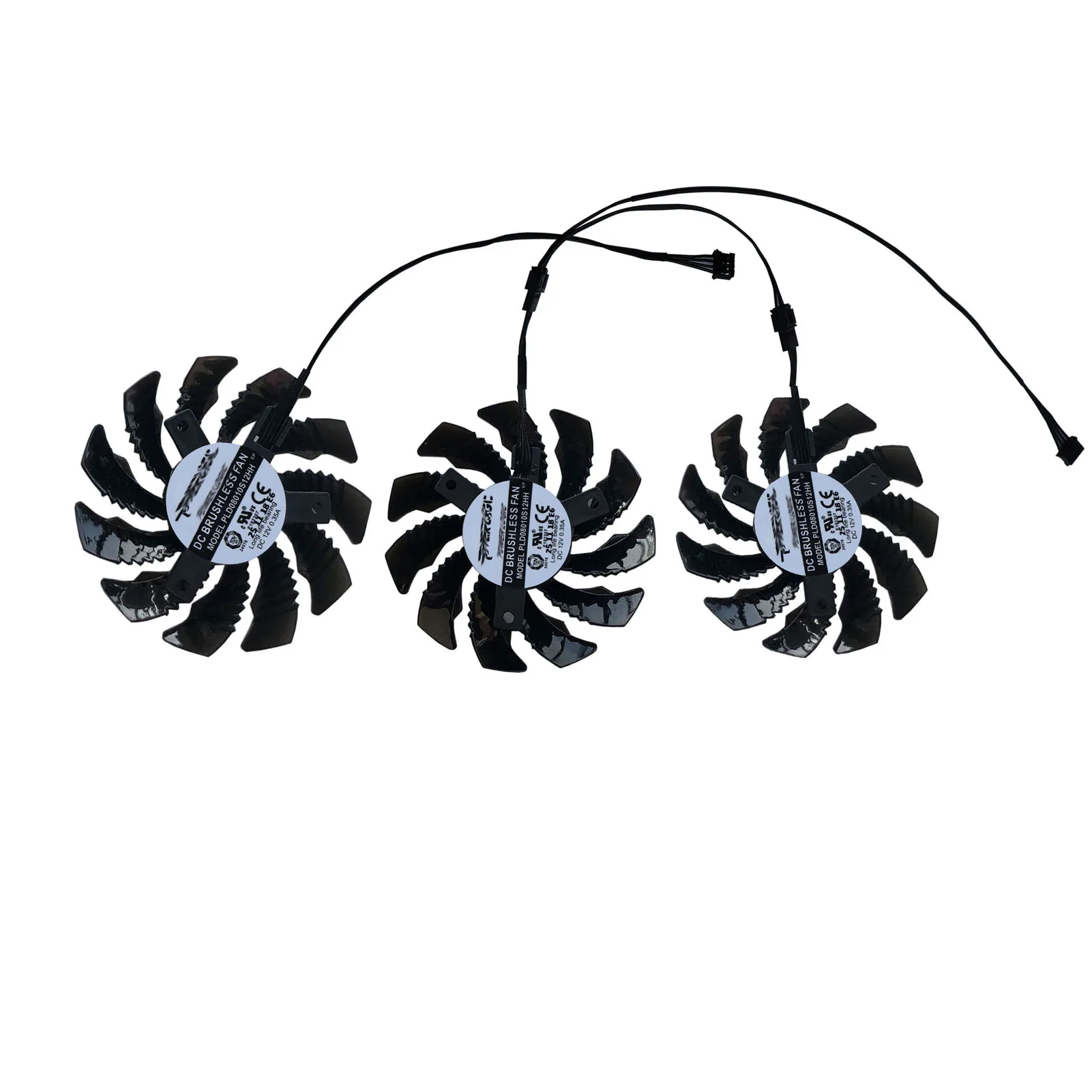 GPU 비디오 카드 팬, GIGABYTE RTX 4060 4060Ti GAMING용, GIGABYTE 4070S 4070Ti 4070 SUPER EAGLE용, 3개/세트, PLD08010S12HH 썸네일 3