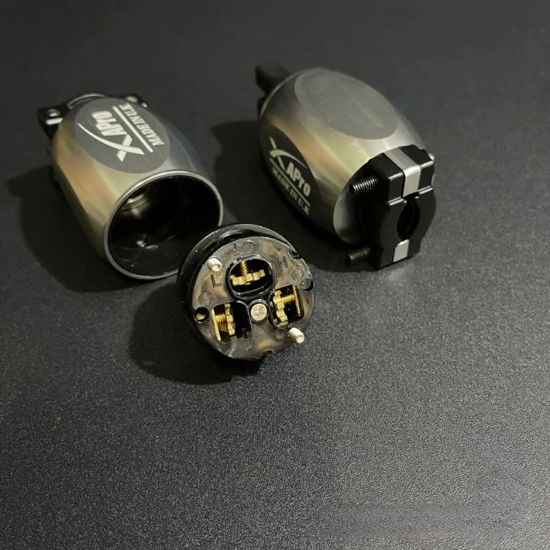 Câble d'alimentation Hifi mâle et femelle, coque en aluminium-196, cuivre rouge gelé, prise d'alimentation audio bricolage, plaqué or US