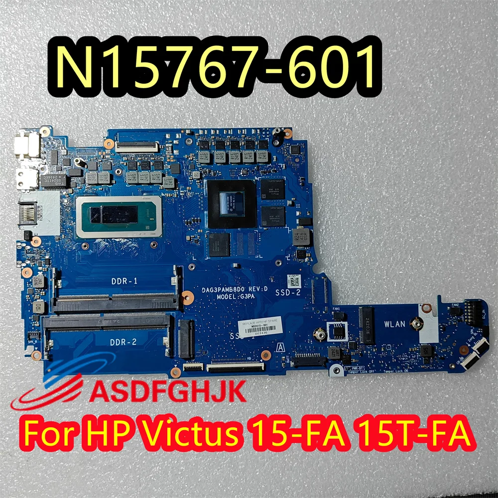 N15767-601 For HP Victus 15-FA 15T-FA Motherboard with CPU Processor i5-12450H+RTX3050 DDR4 Memory Slot DAG3PMB18B0 DAG3PBMB8A0