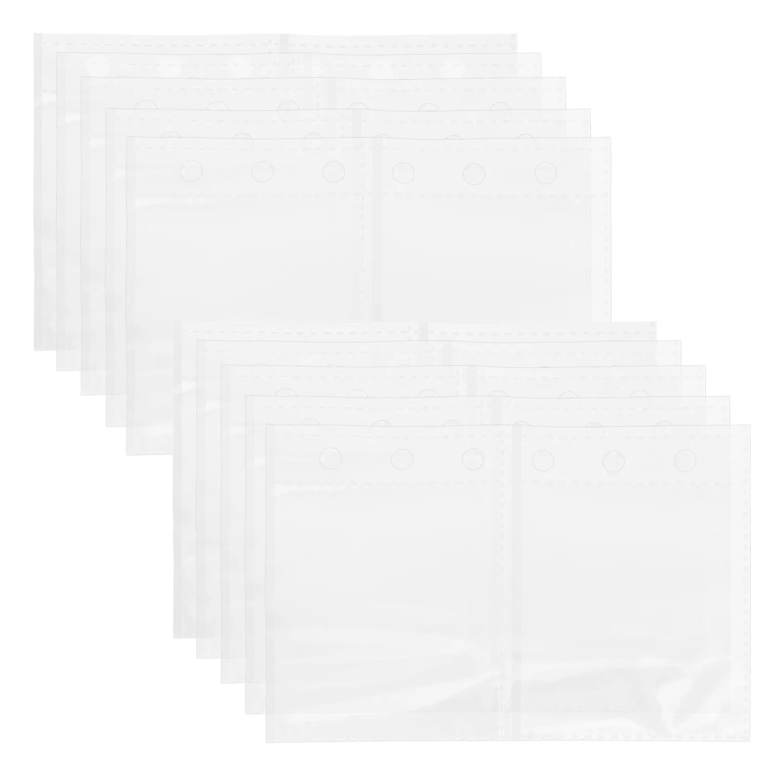 

50Pcs Transparent Scrapbook Album Pages Card Binder Sheets Double Sided Clear Card Protectors Photo Album Sleeve Replacement