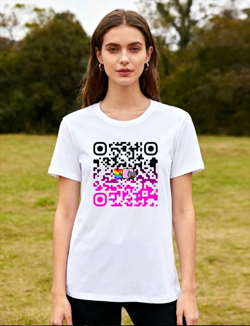 Уникальная футболка с динамическим изображением Nyan Cat Funny Meme с нейтральным узором и принтом, летняя модная повседневная уличная одежда с короткими рукавами