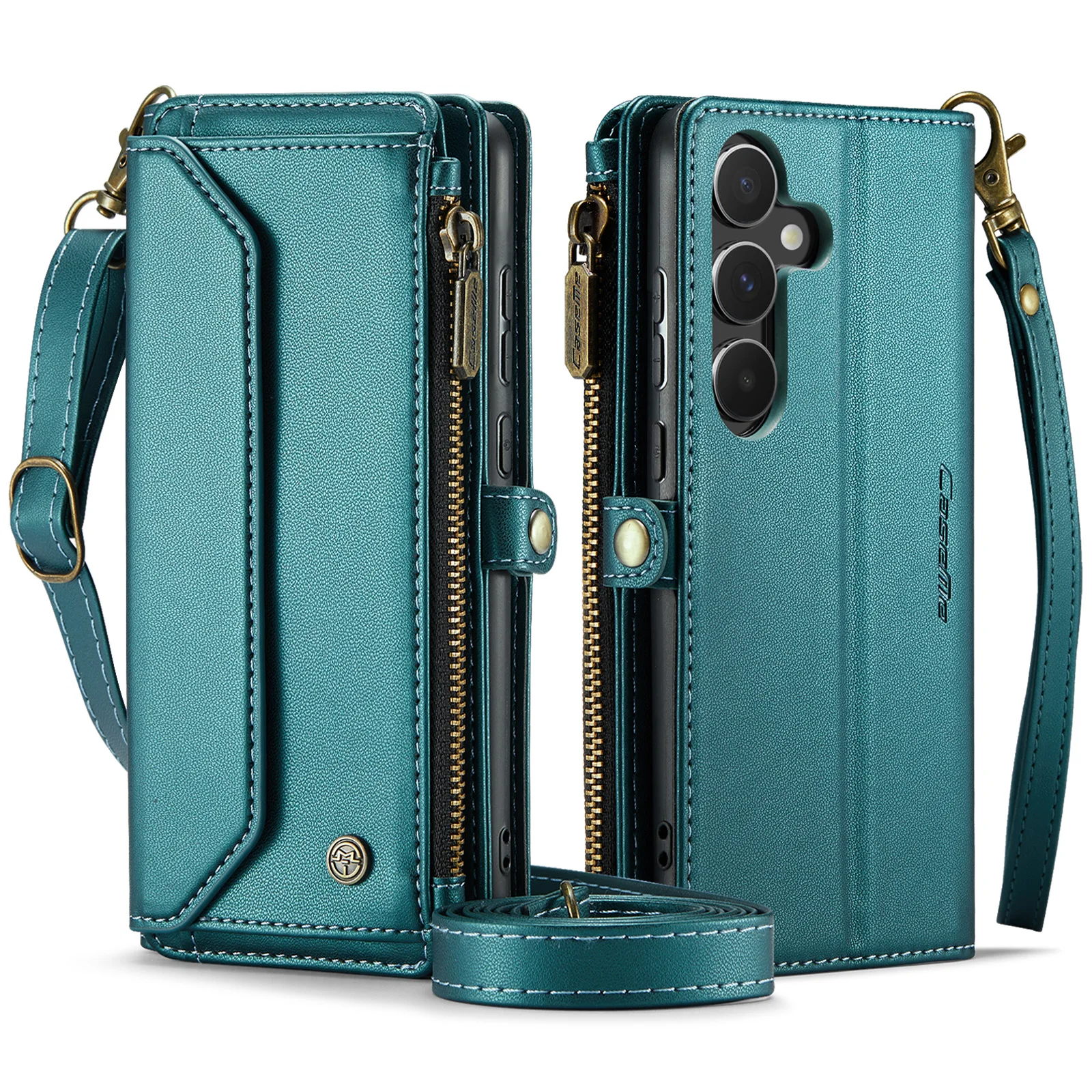 

Сумка для телефона с магнитным плечевым ремнем и боковой пряжкой из ТПУ для Samsung Galaxy A55, противоударный чехол для телефона с множеством слотов для карт для Samsung A54