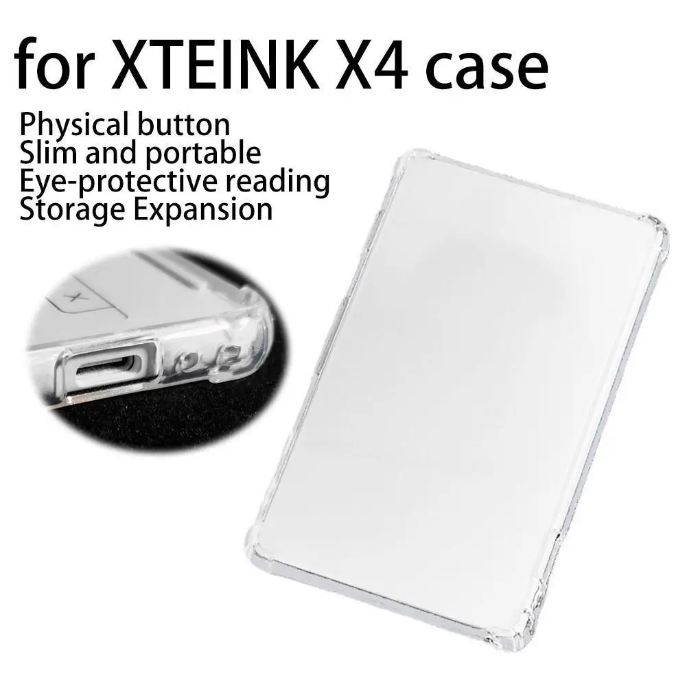 TPU Protective Case for Xteink X4 Clear Shockproof Scratch Resistant Slim Fit Full Access Buttons Enhanced Comfortable Reading
