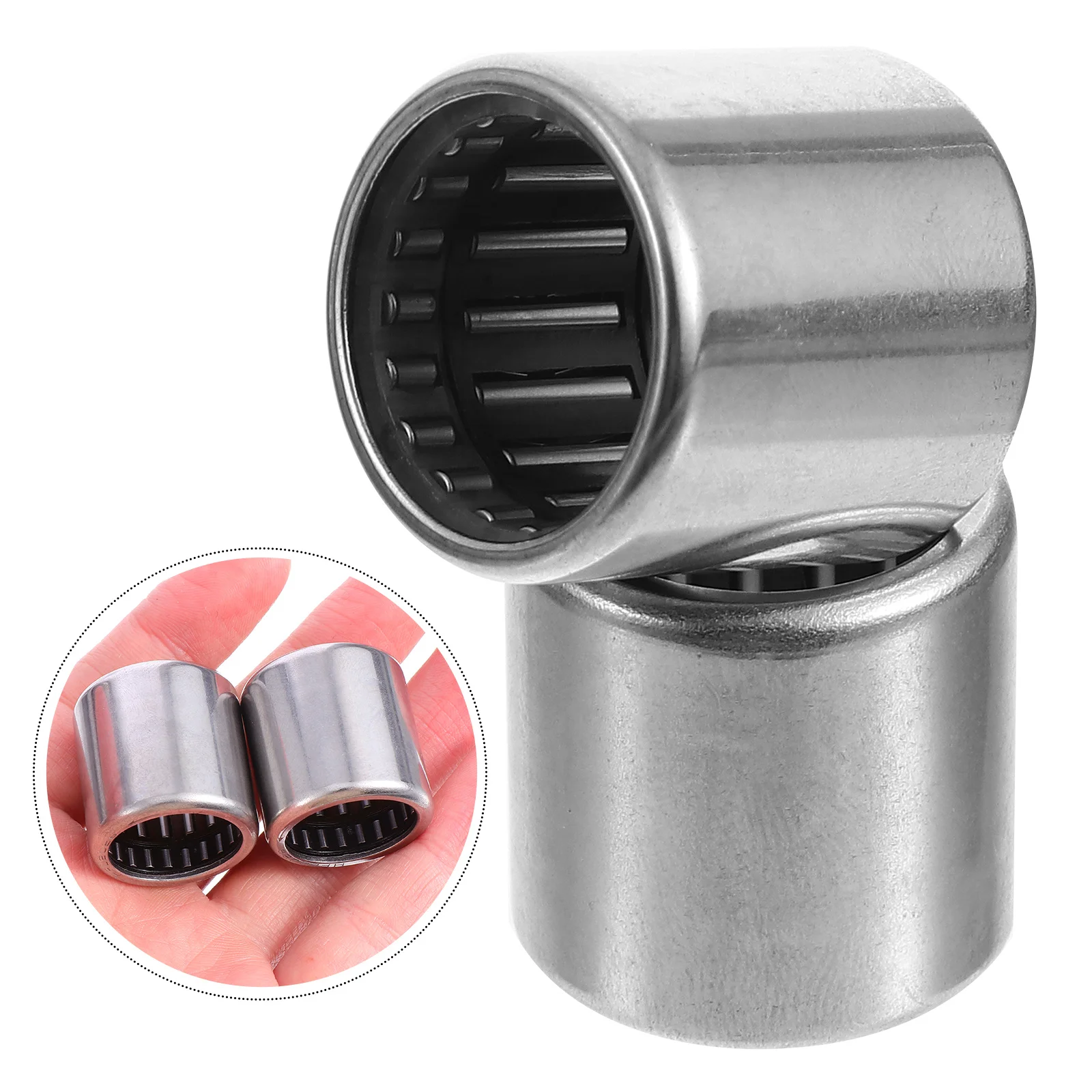

2 pcs Needle Roller Bearings Steel Drawn Cup High Load Capacity Compact For Restricted Spaces Flat Roller Bearing