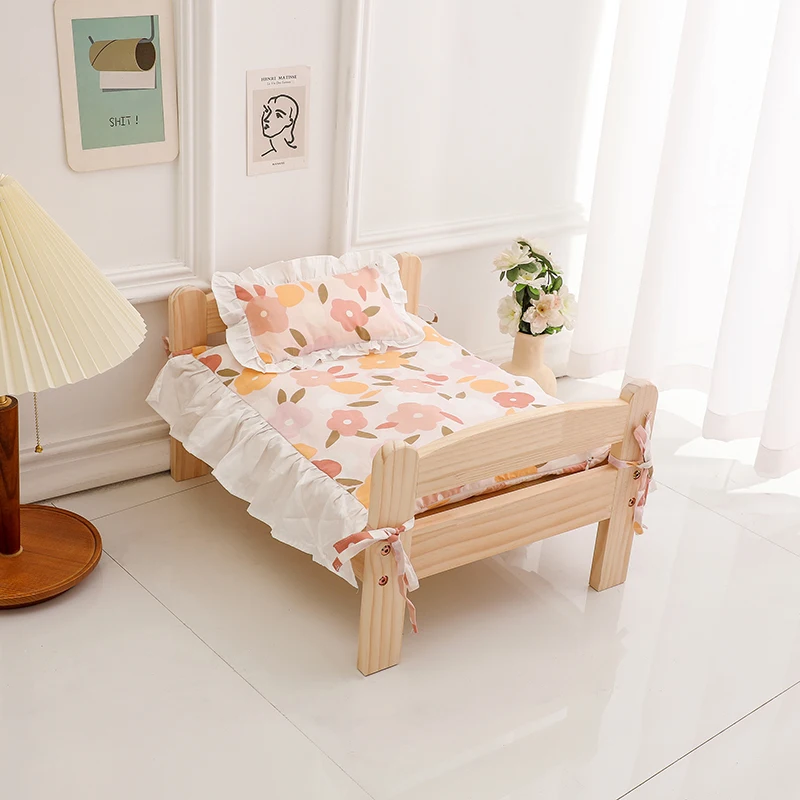 

Современный классический французский дизайн, кровать для кошек/собак, массив сосны, животный узор, плюшевая пена, бархат, устойчивая мебель для дома для домашних животных, розетка