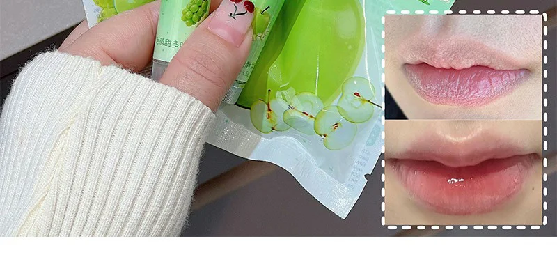 Jasmine Flower Hydrating Lip Balm Coconut Grape Apple Fruity Fresh Moisturizing Cream Anti Dryness Nourish Lip Care Jelly Gel