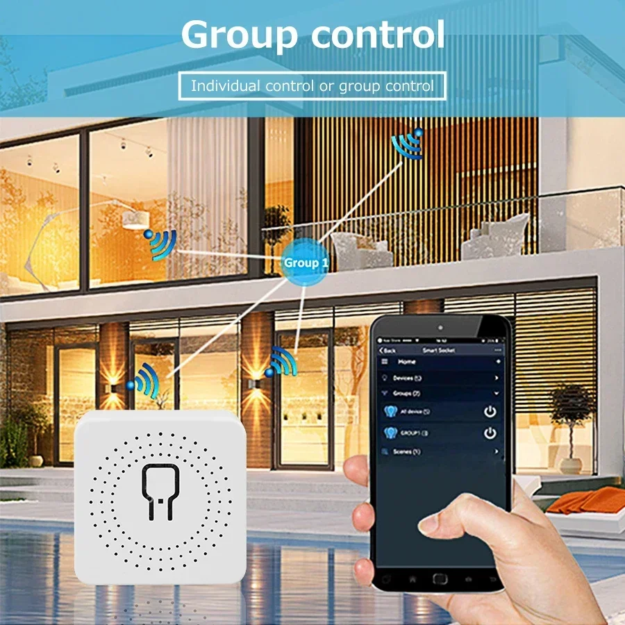 Tuya Smart WiFi Switch ZigBee Breaker 16A 100-240V 2-Way Control Smart Life APP Remote Control Works with Alexa Google Assistant