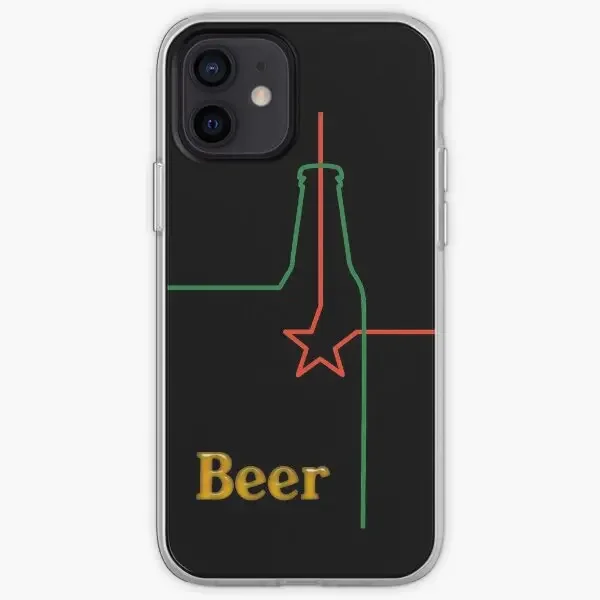 Líneas de botellas de cerveza, funda resistente para iPhone, funda para teléfono personalizable para iPhone 11 12 13 14 Pro Max Mini X XS XR Max 6 6S 7 8 Plus suave