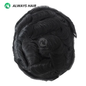 Alwayshair-Fin-Mono-Perücke 5 Zoll Indian Hair Herrenhaarprothese 120% 130% langlebiger Dichte DMC-Perücke 12 Hauptverkäufe natürliche Haare Porto - №11
