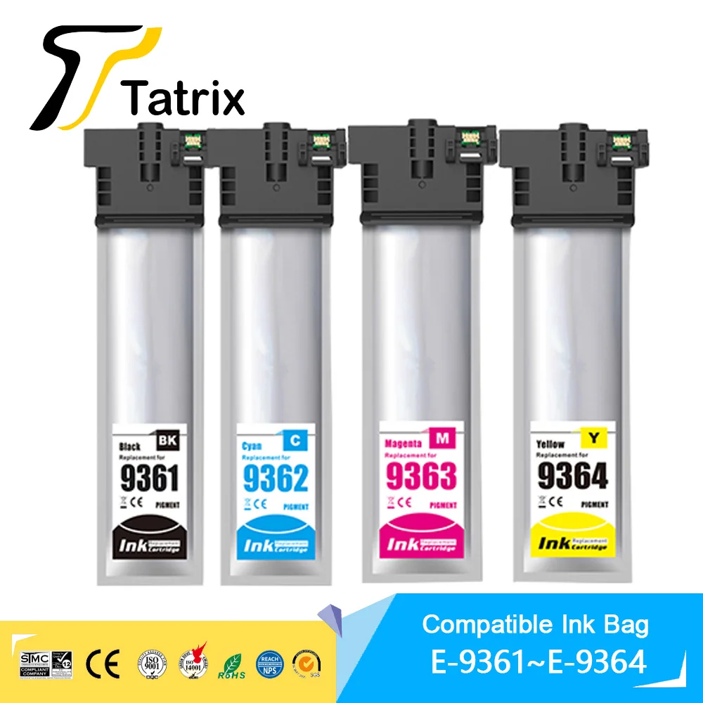 T9361 T9362 T9363 T9364 T936 T938 Premium Color Compatible Ink Bag Cartridge for Epson WorkForce Pro WF-C5290/WF-C5790 Printer