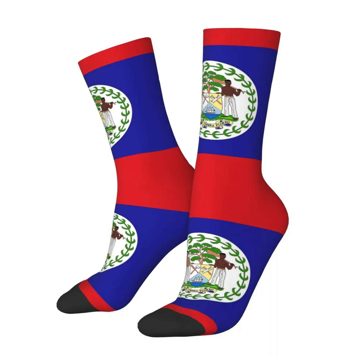 Belize Flag Gifts, Stickers & Products Socks Harajuku Sweat Absorbing Stockings All Season Long Socks Accessories for Unisex