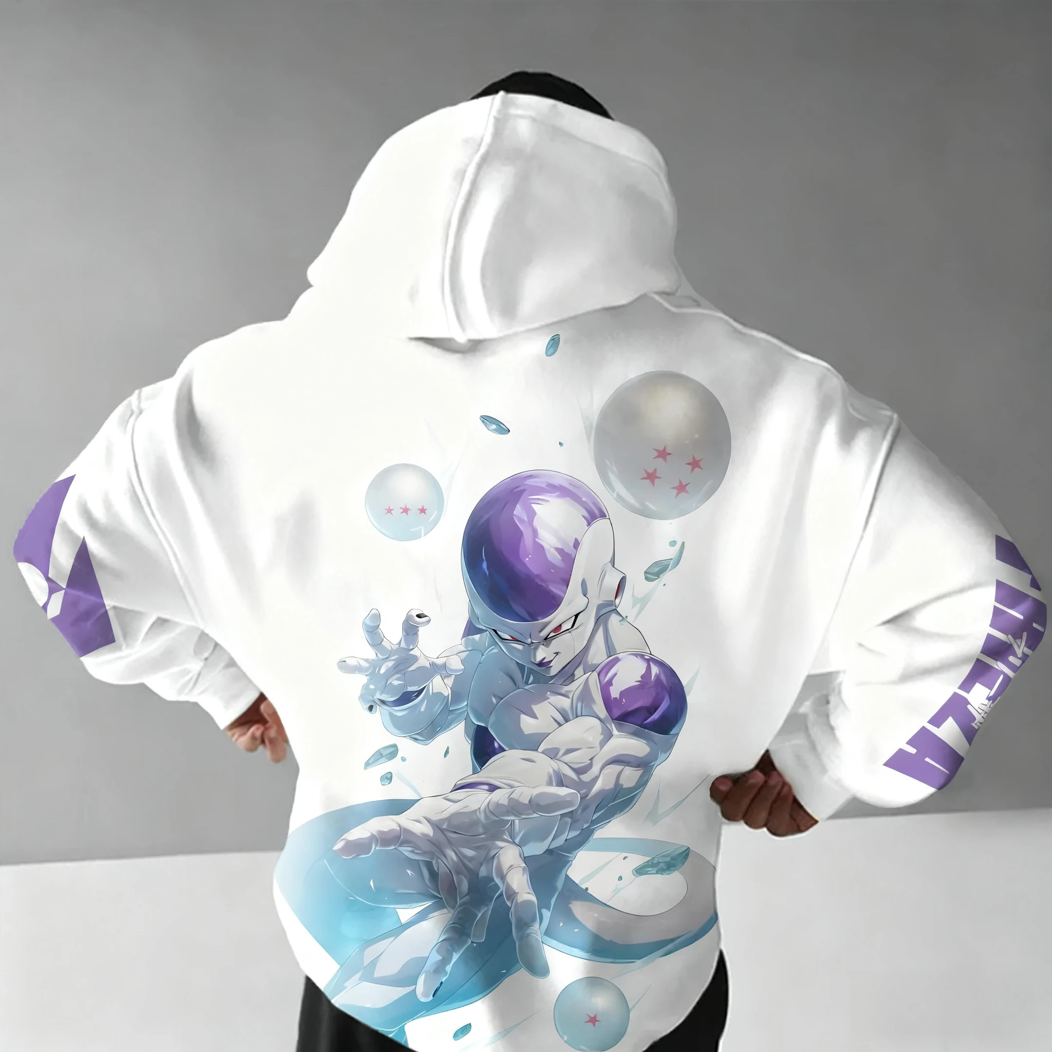 Dragon Ball Anime Co Branded Hoodie 2025, Herren-Herbst/Winter, neu, Frieza, bedruckt, amerikanisch, trendig, lässig, locker, Eltern-Kind-Top