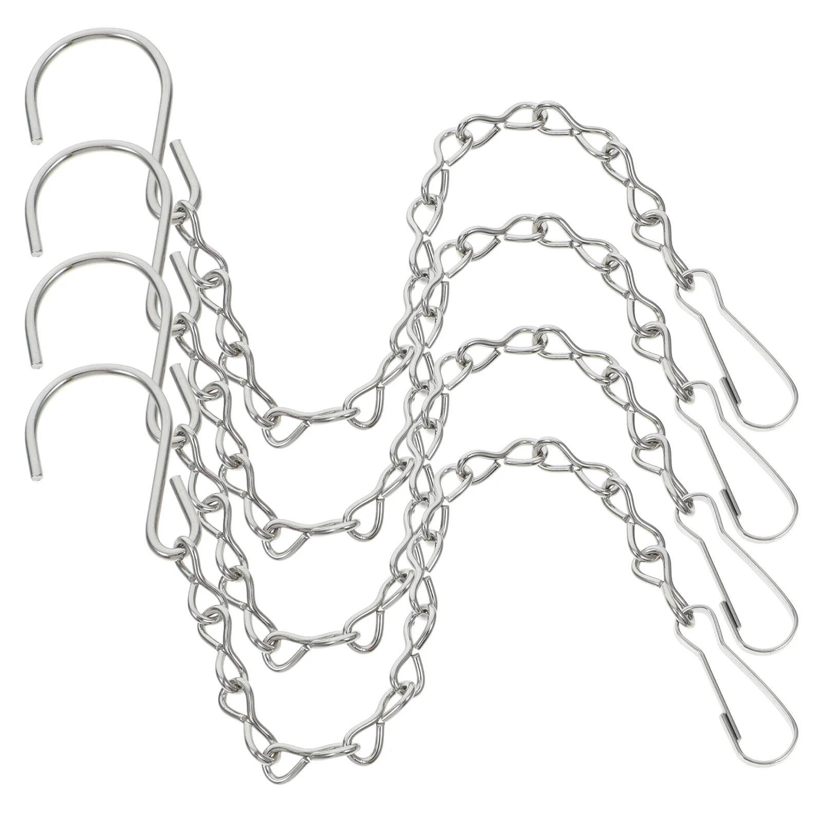 

4pcs Hanging Basket Chain Heavy Duty For Planters Flowerpots Outdoor Indoor Decor Use Hanging Plants Chain Garden