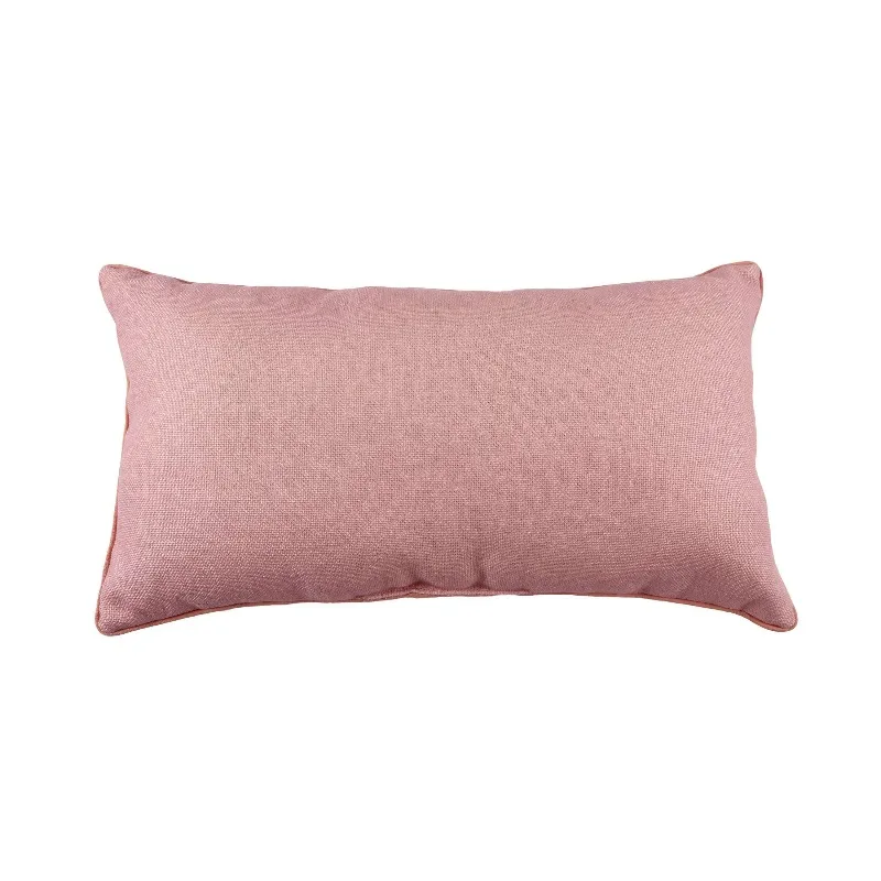 Santa Lumbar Pillow - Not My First Ho Ho Ho Down Decorative Christmas Accent, Pink and Red, 18