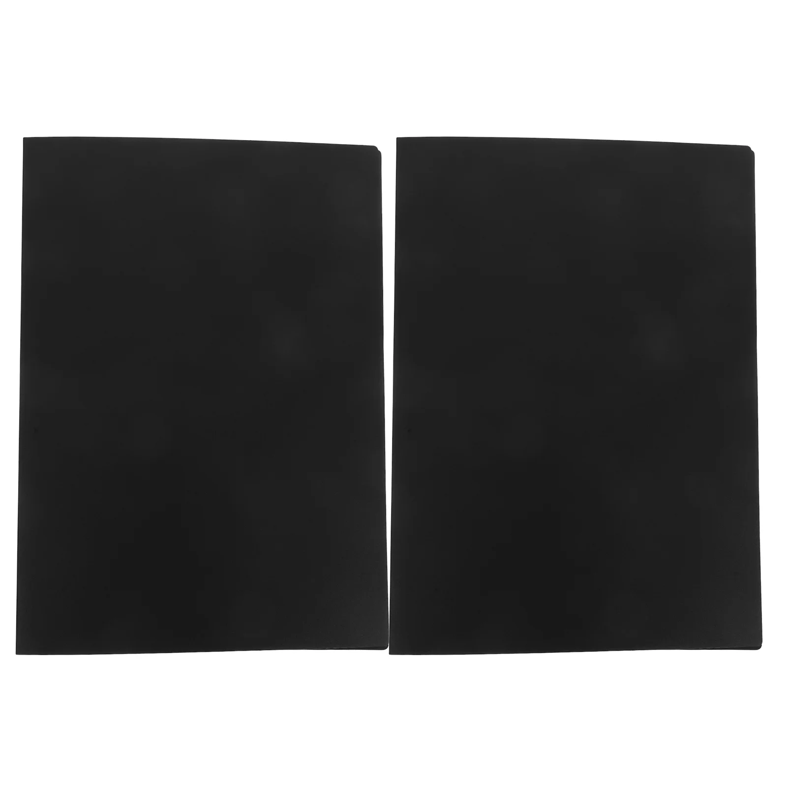 

2Pcs Black A4 File Folder Waterproof Matte Finish Document Organizer Music Sheet Binder Music Storage Book Office School