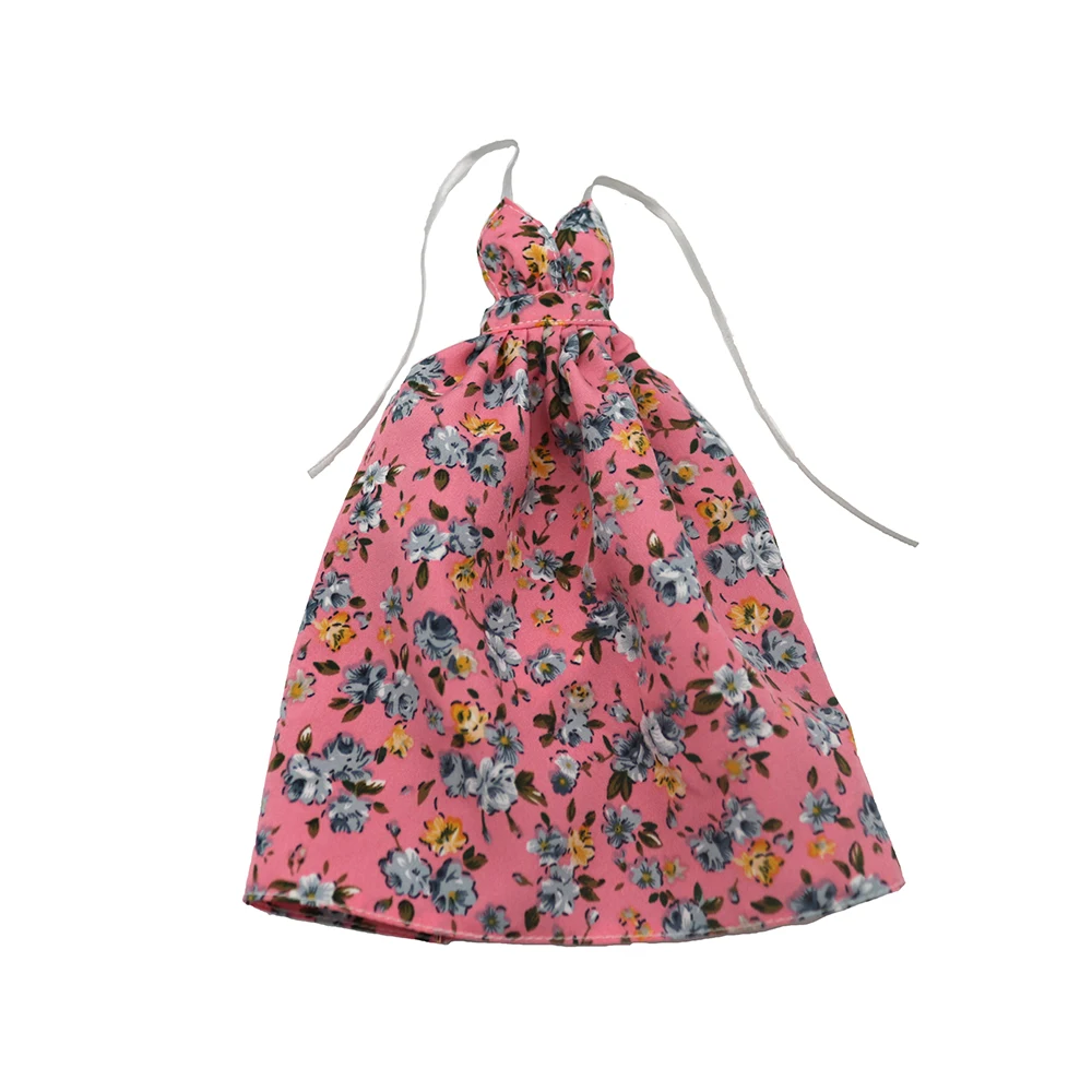Roupas de boneca 30cm 1/6 saia flor pendurada no pescoço saia retrô saia longa pinkDaily Wear Acessórios Roupas para boneca Barbies
